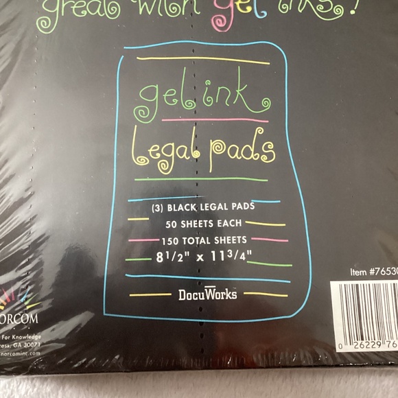 NEW Norcom Gel Ink Legal Pads Docuworks - Picture 2 of 3